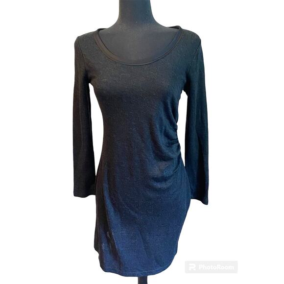 Ann Taylor Charcoal Gray Wool Blend Bodycon Accent Zipper Dress Size 8 Petite - Picture 1 of 10